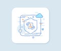 Technical algorithm line icon. Project documentation sign. Vector Royalty Free Stock Photo