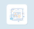 Technical algorithm line icon. Project documentation sign. Vector Royalty Free Stock Photo