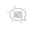 Technical algorithm line icon. Project documentation sign. Vector Royalty Free Stock Photo