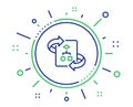 Technical algorithm line icon. Project documentation sign. Vector Royalty Free Stock Photo