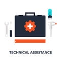 Technical Assistance vector illustration concept Royalty Free Stock Photo