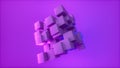 technical background with cubes 3d rendering Royalty Free Stock Photo