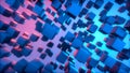 technical background with cubes 3d rendering Royalty Free Stock Photo