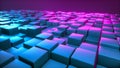 Technical background with cubes 3d rendering Royalty Free Stock Photo