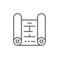 Technical blueprint line outline icon