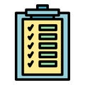 Technical check list icon vector flat