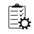 Technical check list. Vector checklist clipboard vector icon