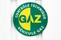 Technical control symbol for gas vehicles in France