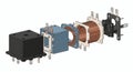 Detailed 3D Exploded View Illustration of an Electrical Relay Structure Showing Internal Components Like the Copper Coil Armature Royalty Free Stock Photo