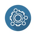 Technical Data Icon. Gear and Option Dots. Engineering Symbol.