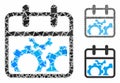 Technical day Composition Icon of Rugged Elements