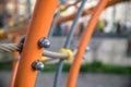 Technical design of the playground decoration. Close-up of the mountings