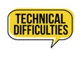 Technical difficulties speech bubble Royalty Free Stock Photo