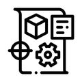 Technical dispatch icon vector outline illustration