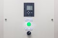 Technical display on control panel with electrical equipment devices cabinet,light Royalty Free Stock Photo