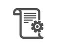 Technical documentation icon. Instruction sign. Vector