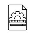 Technical documentation icon vector. Manual illustration sign. Instruction symbol or logo.