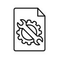 Technical documentation icon vector. Manual illustration sign. Instruction symbol or logo.