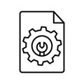 Technical documentation icon vector. Manual illustration sign. Instruction symbol or logo.