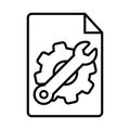 Technical documentation icon vector. Manual illustration sign. Instruction symbol or logo.