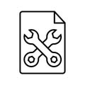Technical documentation icon vector. Manual illustration sign. Instruction symbol or logo.