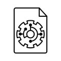 Technical documentation icon vector. Manual illustration sign. Instruction symbol or logo.