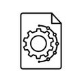 Technical documentation icon vector. Manual illustration sign. Instruction symbol or logo.