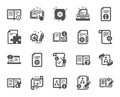 Technical Documentation icons. Set of Instruction, Plan and Manual. Vector Royalty Free Stock Photo