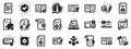 Technical Documentation icons. Set of Instruction, Plan and Manual. Vector Royalty Free Stock Photo