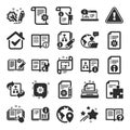 Technical Documentation icons. Set of Instruction, Plan and Manual. Vector Royalty Free Stock Photo