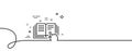 Technical documentation line icon. Instruction sign. Continuous line with curl. Vector Royalty Free Stock Photo