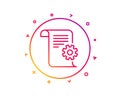 Technical documentation line icon. Instruction sign. Vector Royalty Free Stock Photo