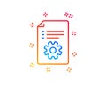 Technical documentation line icon. Instruction sign. Vector Royalty Free Stock Photo