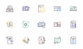 Technical documentation line icons. Instruction, Plan and Manual. Linear icon set. Vector Royalty Free Stock Photo