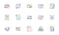Technical documentation line icons. Instruction, Plan and Manual. Linear icon set. Vector Royalty Free Stock Photo