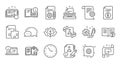 Technical documentation line icons. Instruction, Plan and Manual. Linear icon set. Vector Royalty Free Stock Photo