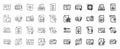 Technical Documentation line icons. Set of Instruction, Plan and Manual. Vector Royalty Free Stock Photo