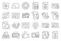 Technical Documentation line icons. Set of Instruction, Plan and Manual. Vector Royalty Free Stock Photo