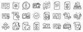 Technical Documentation line icons. Set of Instruction, Plan and Manual. Vector Royalty Free Stock Photo
