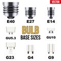 Technical draw of bulb set Royalty Free Stock Photo