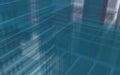 Bluish transparent and architectural image of city in perspective Royalty Free Stock Photo