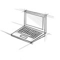 Laptop Computer Technical Drawing