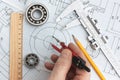 Technical drawing Royalty Free Stock Photo