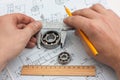 Technical drawing Royalty Free Stock Photo