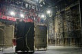 Technical equipment at the backstage of theater