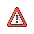 Technical error color line icon. Website banner.