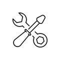 Technical error color line icon. Website banner.