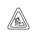 Technical error color line icon. Website banner.