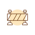 Technical error color line icon. Website banner.