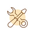 Technical error color line icon. Website banner.